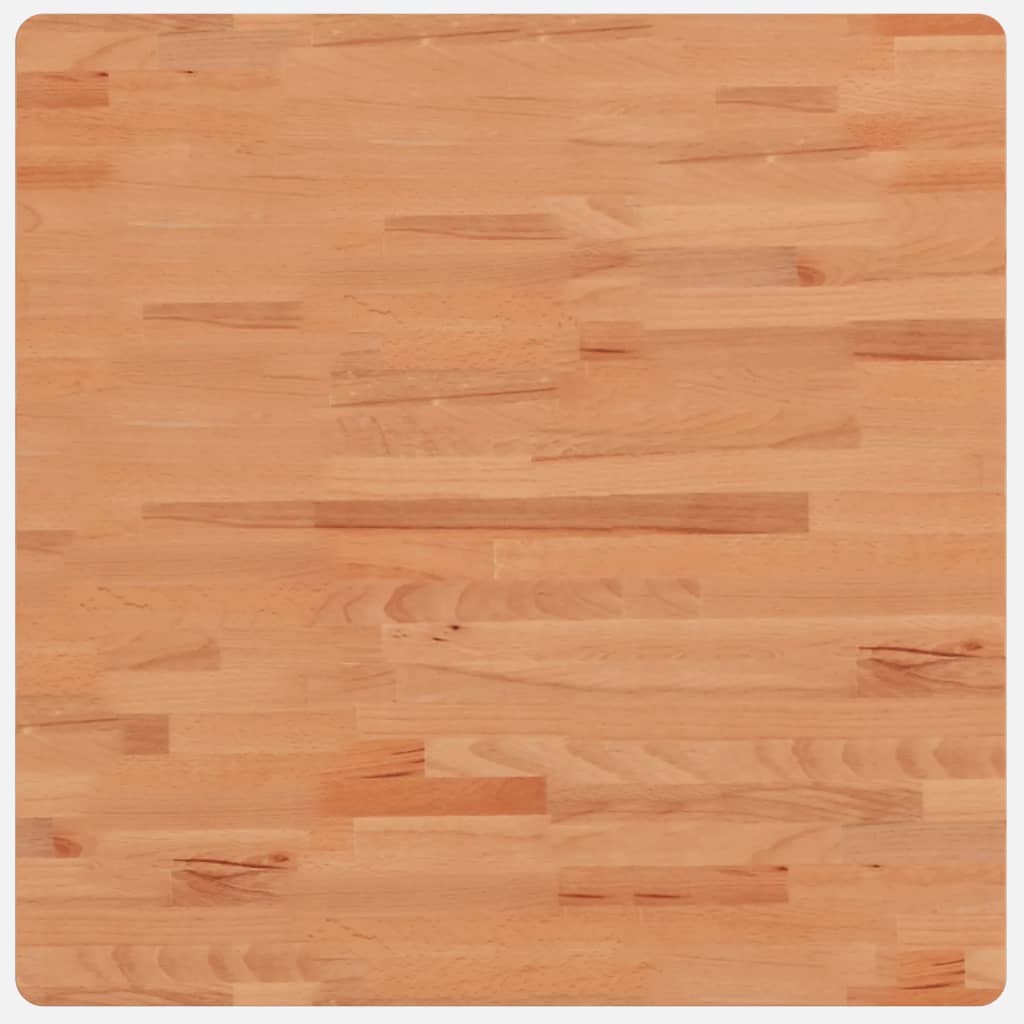 Table Top 70x70x4 cm Square Solid Wood Beech