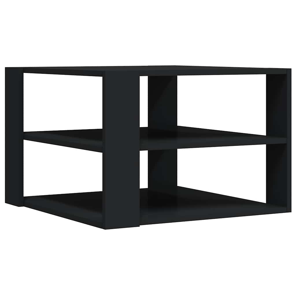 Coffee Table Black 58x58x40 cm Engineered Wood