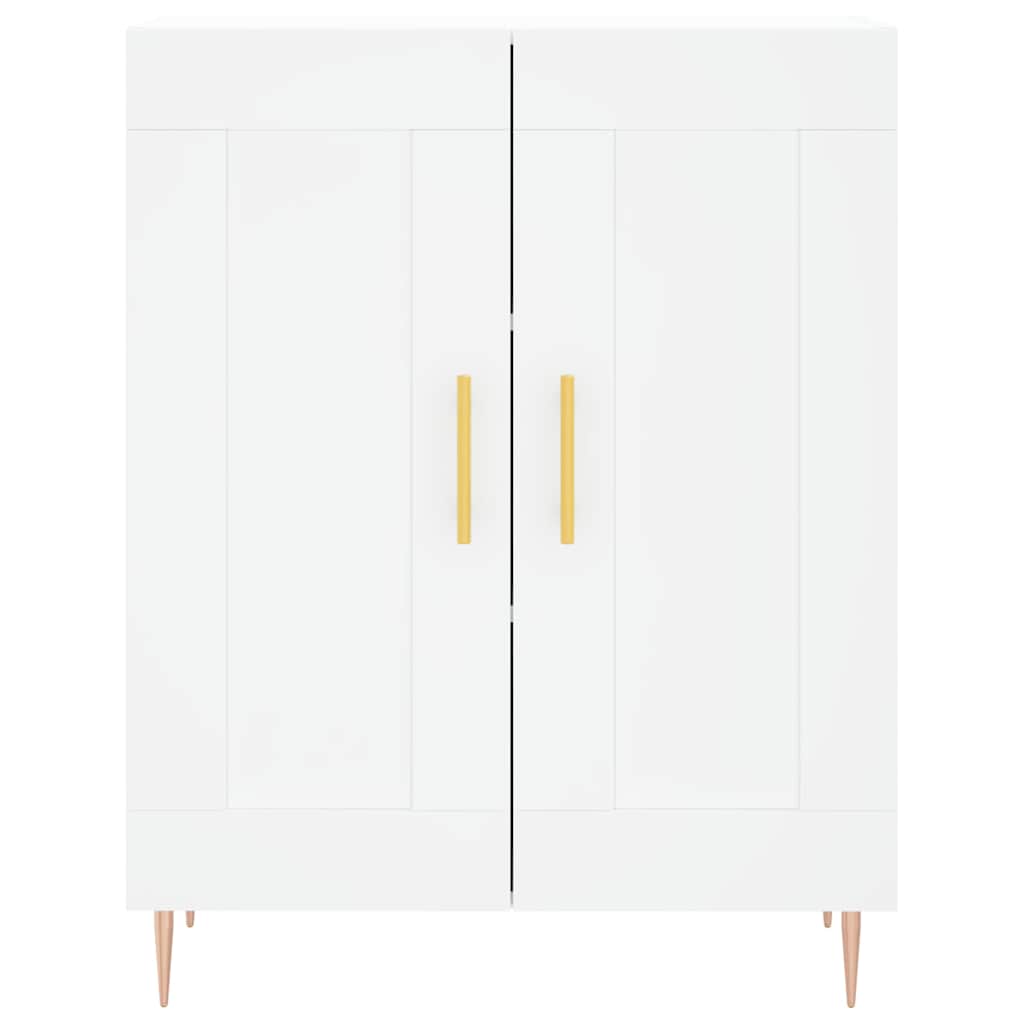 Highboard White 69.5x34x180 cm Engineered Wood