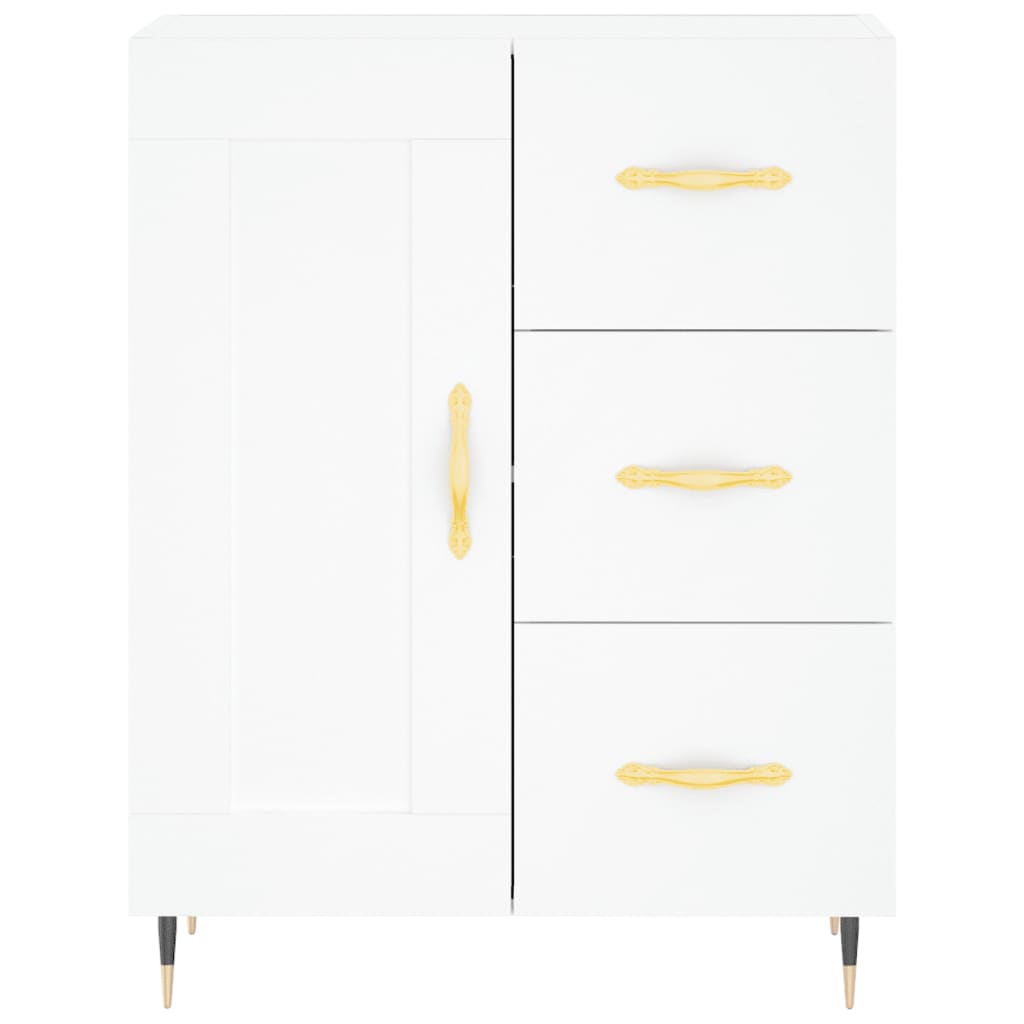Highboard White 69,5x34x180 cm Engineered Wood
