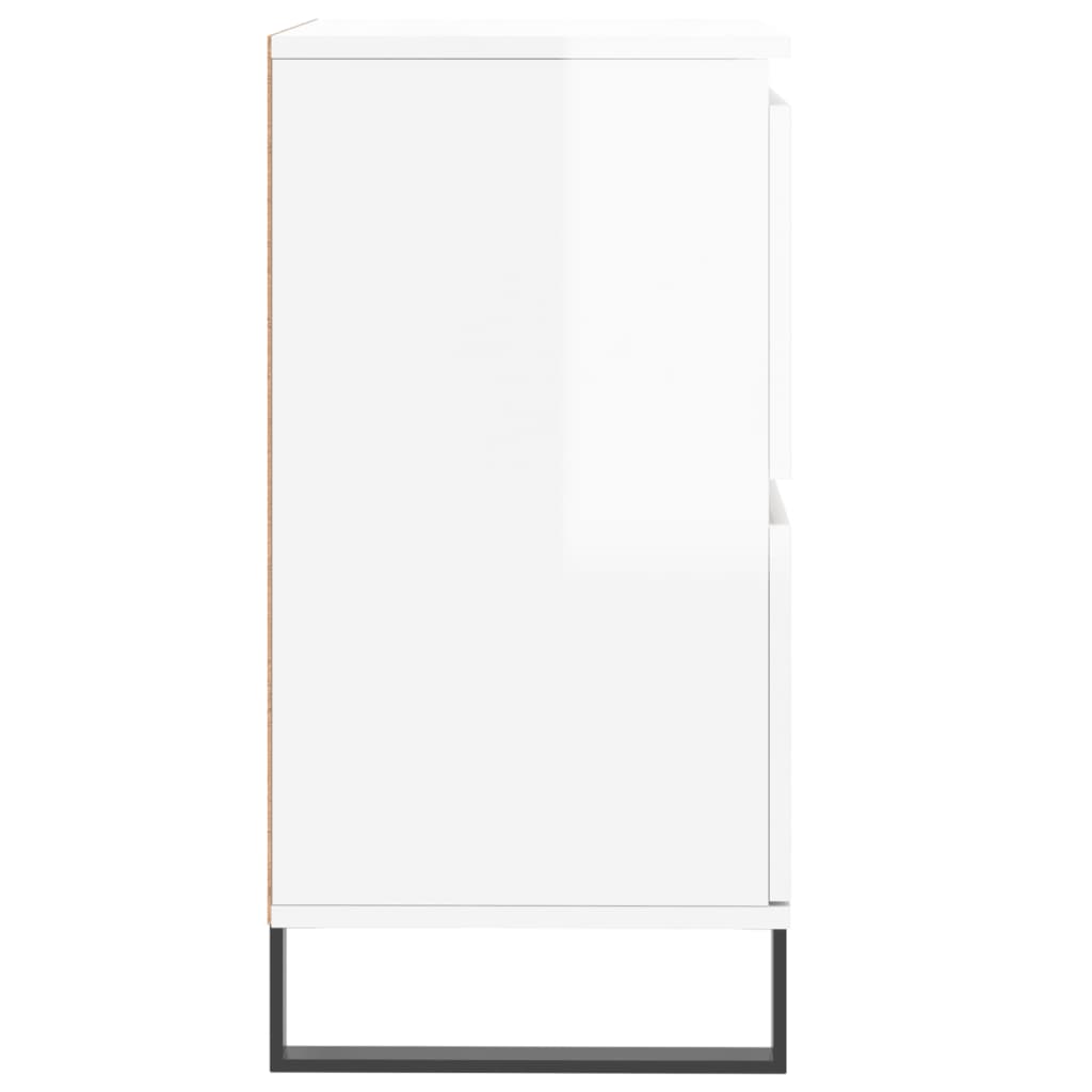 Sideboards 3 pcs High Gloss White Engineered Wood