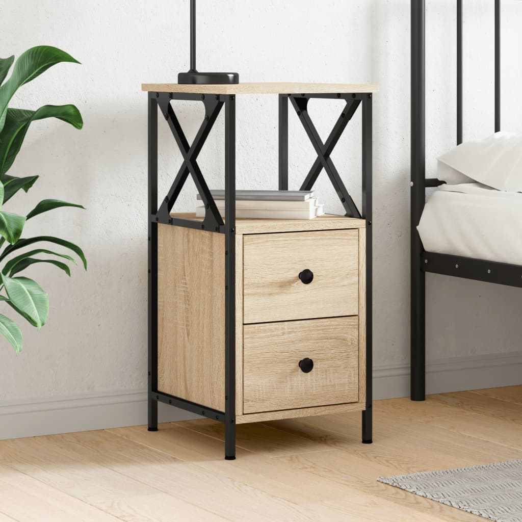 Bedside Cabinet Sonoma Oak 34x35,5x70 cm Engineered Wood