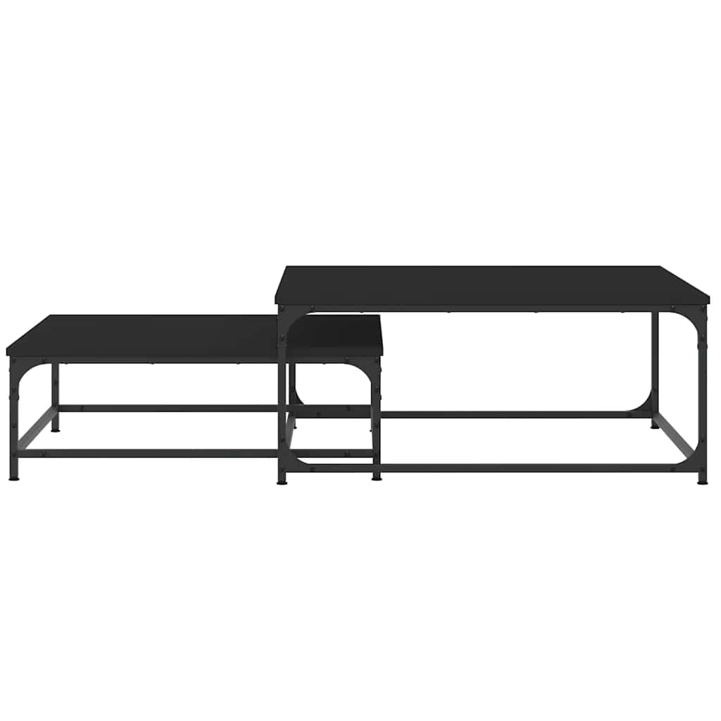 Nesting Coffee Tables 2 pcs Black Engineered Wood