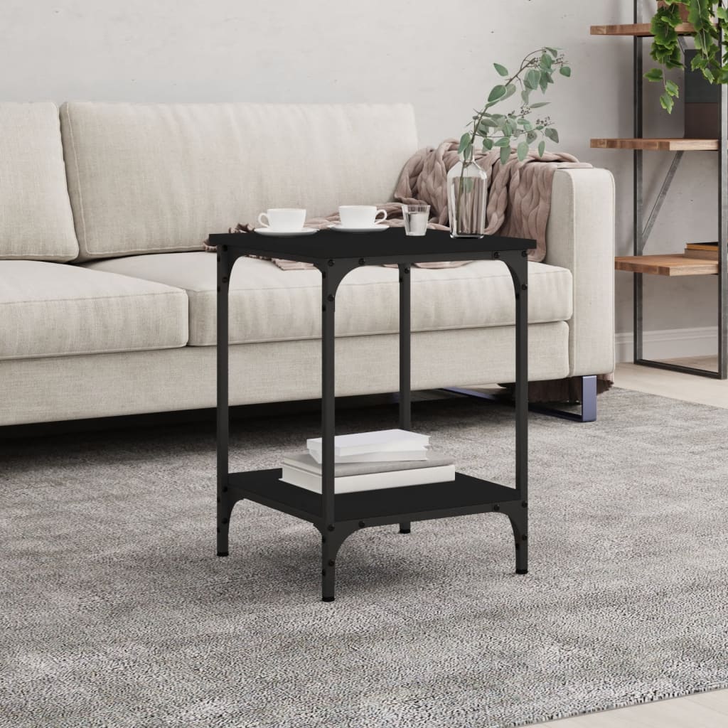 Coffee Table Black 40x40x55 cm Engineered Wood
