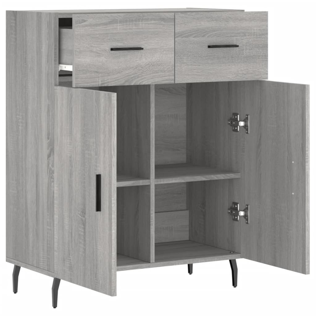 Sideboard Grey Sonoma 69.5x34x90 cm Engineered Wood