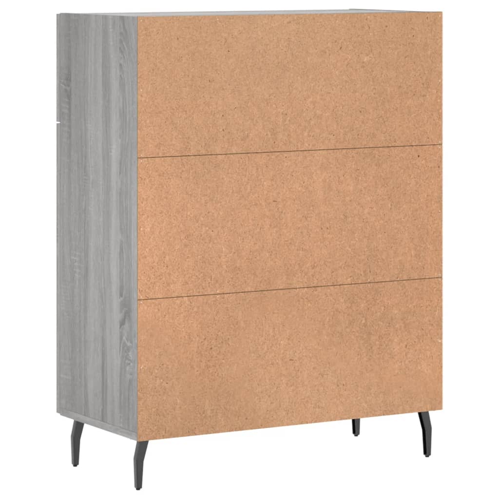 Sideboard Grey Sonoma 69.5x34x90 cm Engineered Wood
