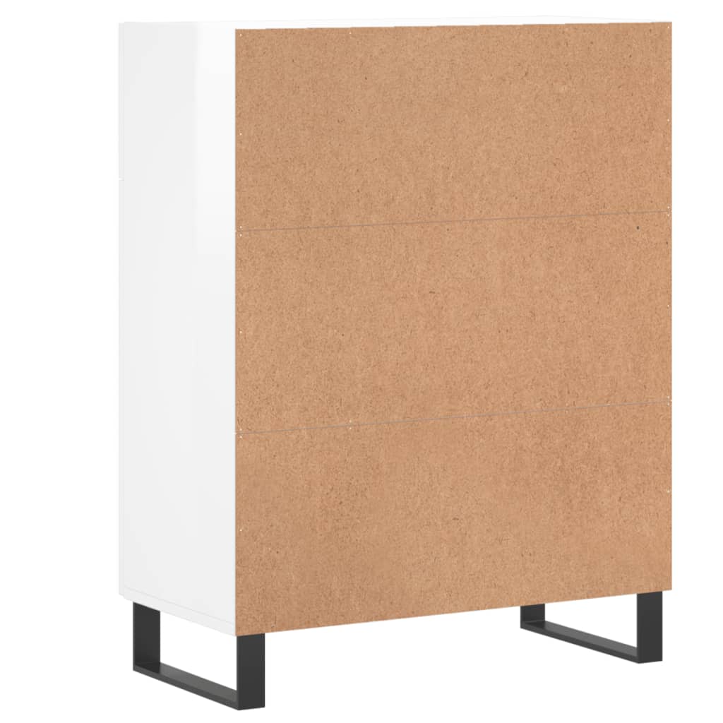 Sideboard High Gloss White 69.5x34x90 cm Engineered Wood