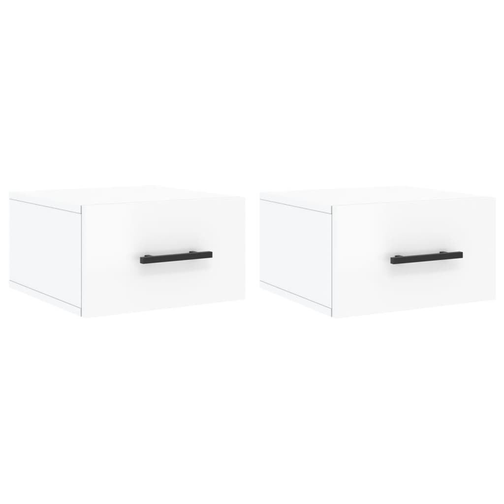 Wall-mounted Bedside Cabinets 2 pcs High Gloss White 35x35x20cm