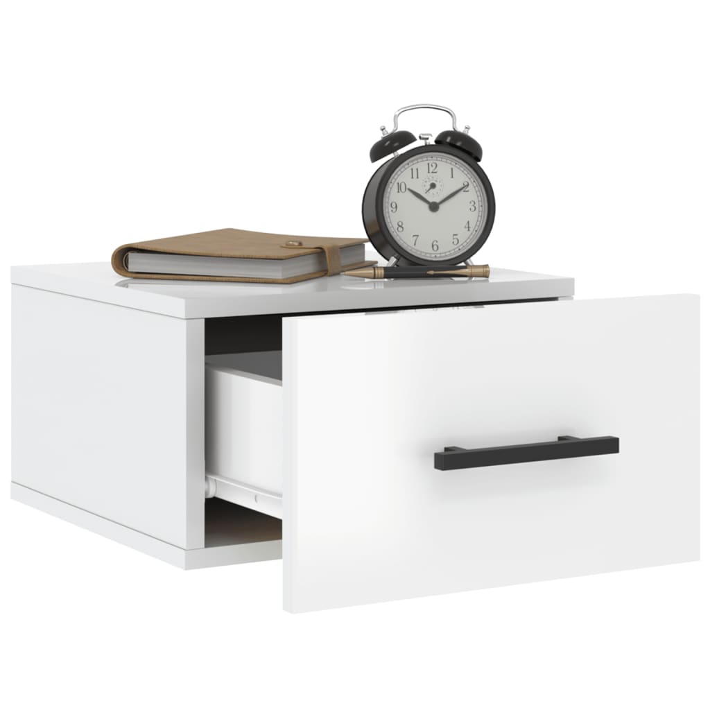 Wall-mounted Bedside Cabinets 2 pcs High Gloss White 35x35x20cm