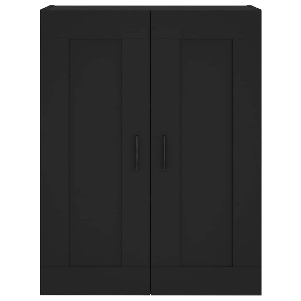 Wall Mounted Cabinet Black 69.5x34x90 cm Engineered Wood