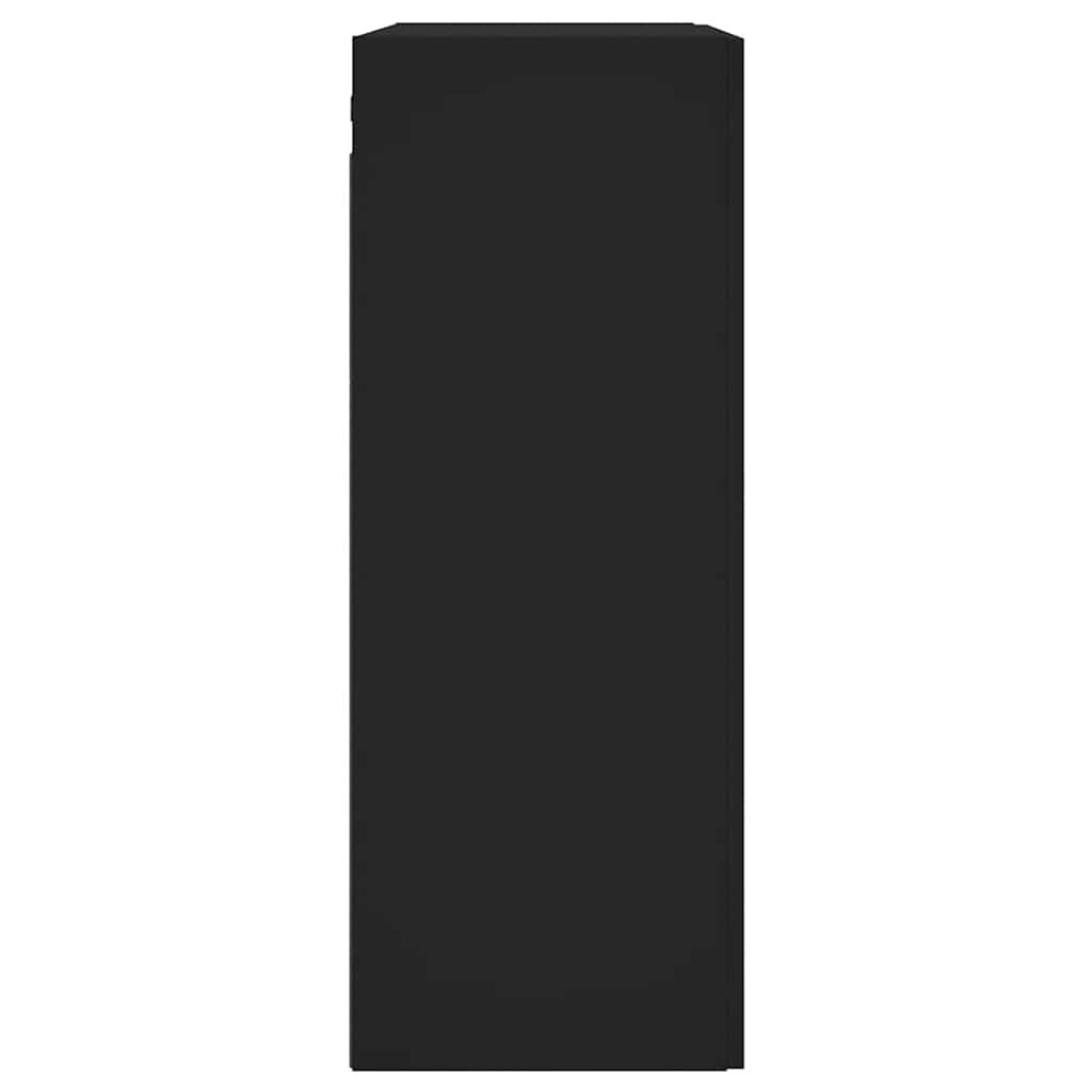 Wall Mounted Cabinet Black 69.5x34x90 cm Engineered Wood