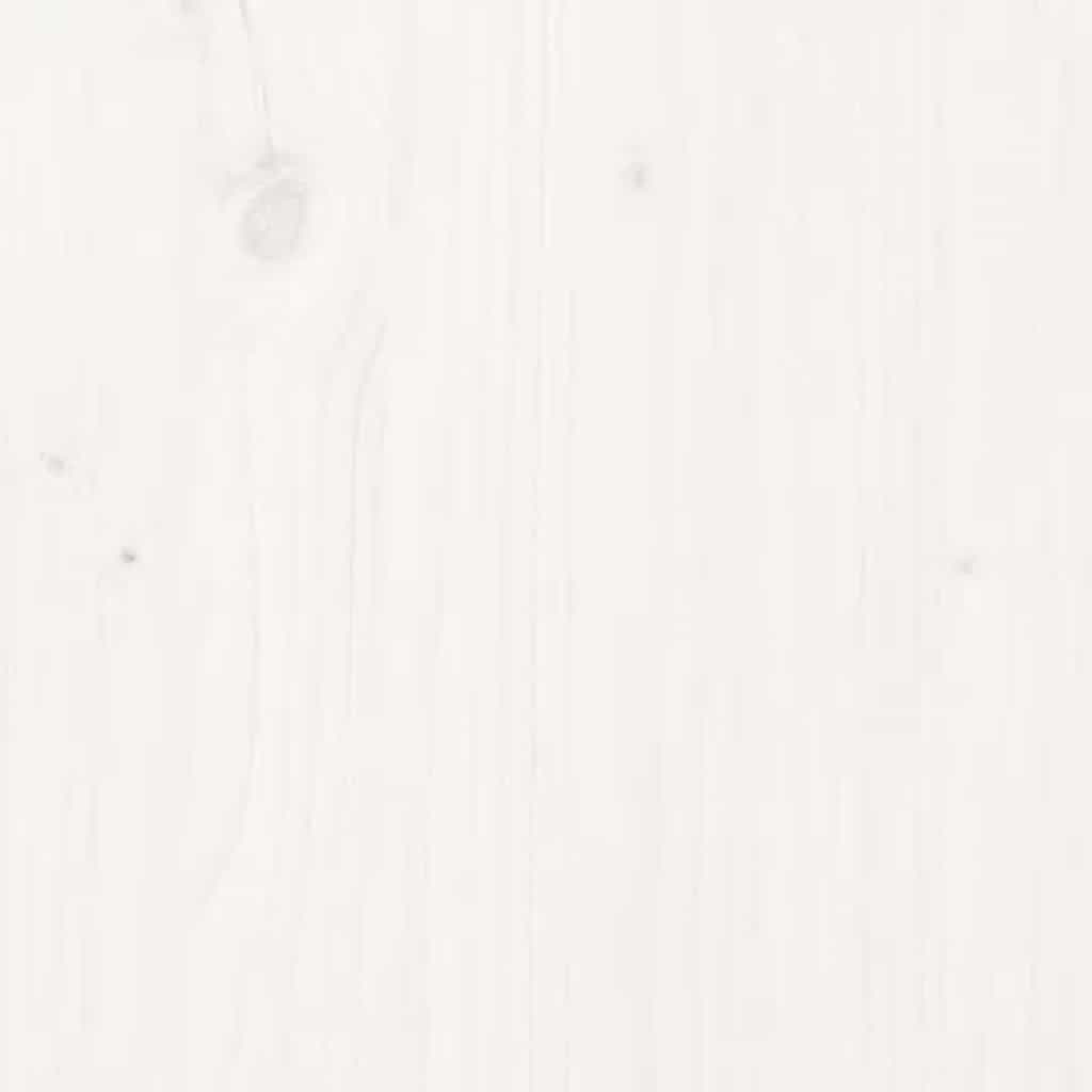 Garden Footstool | White | Solid pine wood | 70x70x30 cm | Modular