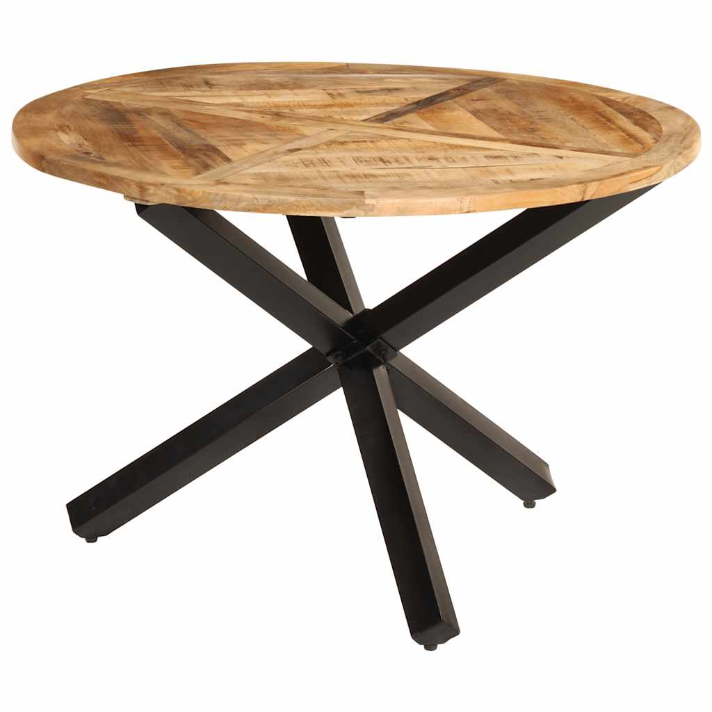 Dining Table Ø110x75 cm Solid Wood Rough Mango