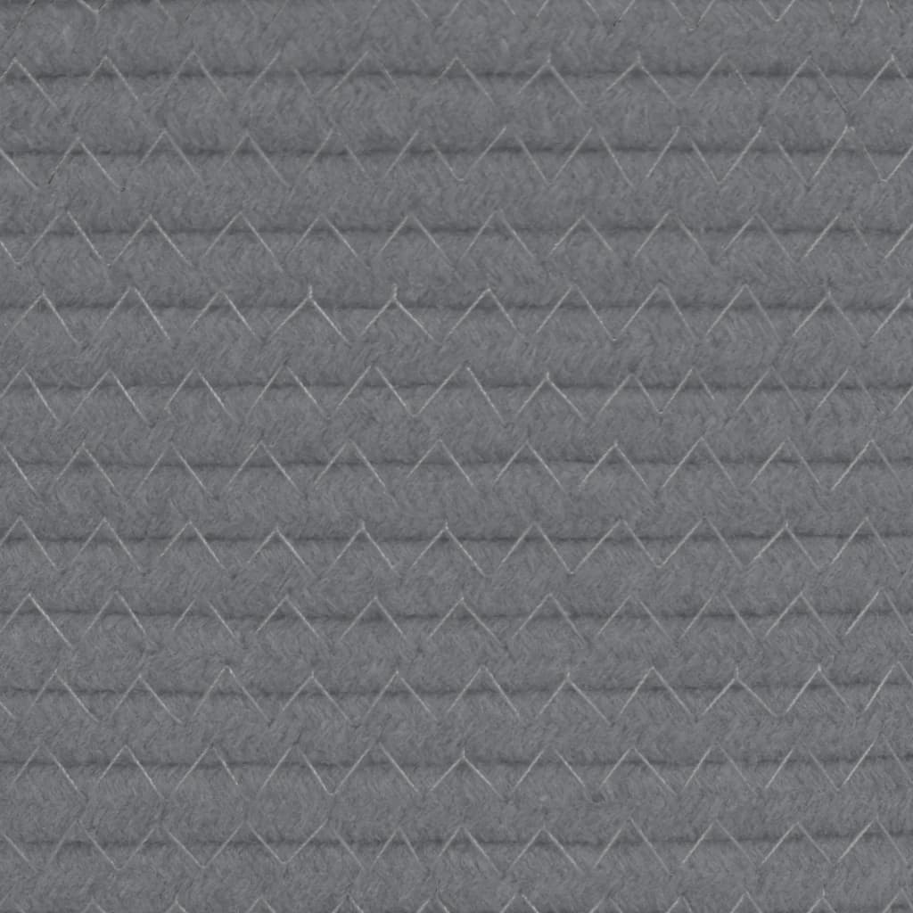 Storage Basket Grey and White Ø38x46 cm Cotton