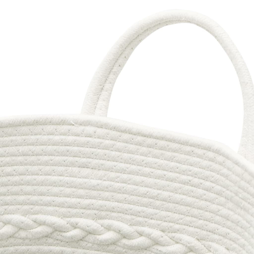 Storage Basket Brown and White Ø43x38 cm Cotton