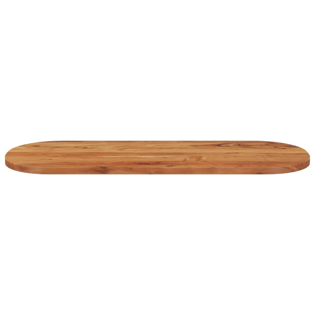 Table Top 140x50x3.8 cm Oval Solid Wood Acacia