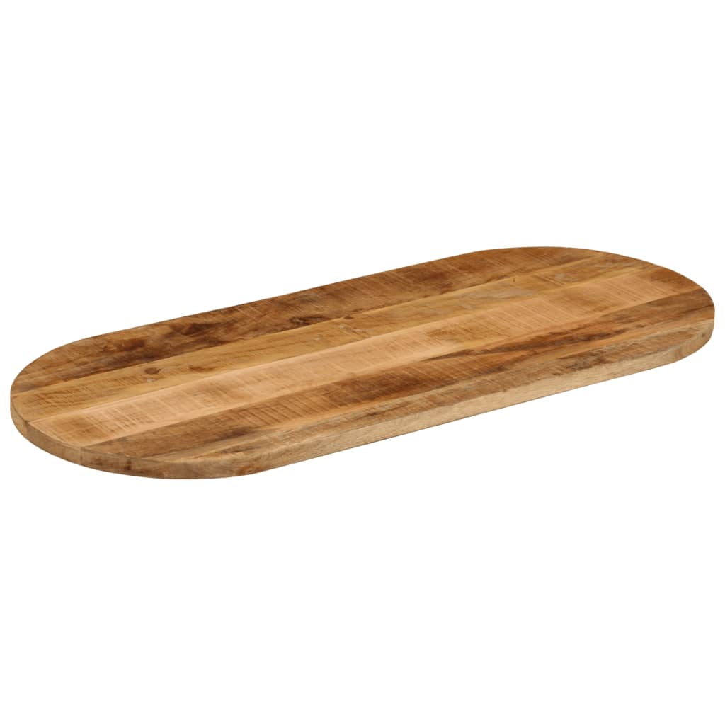 Table Top 120x50x2.5 cm Oval Solid Wood Rough Mango