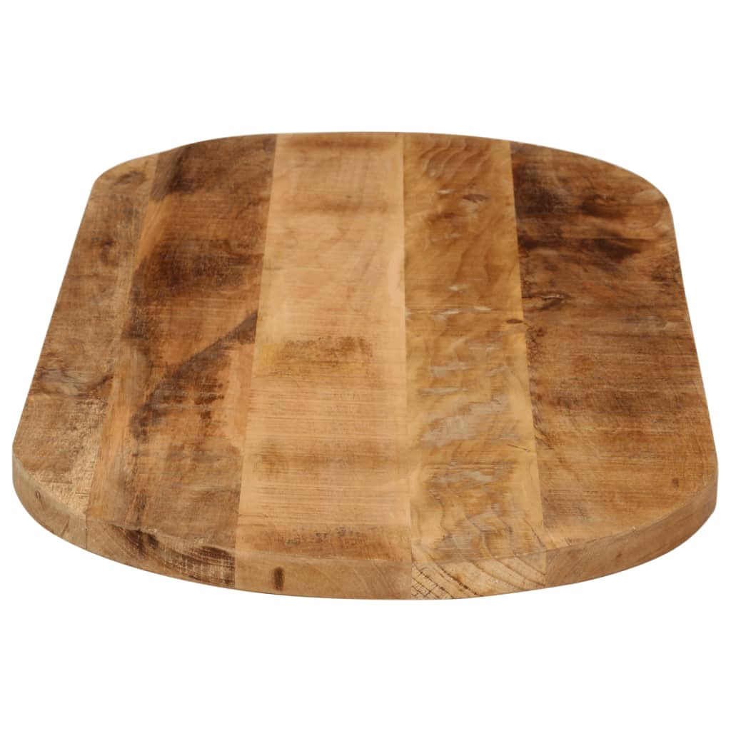 Table Top 140x50x2.5 cm Oval Solid Wood Rough Mango
