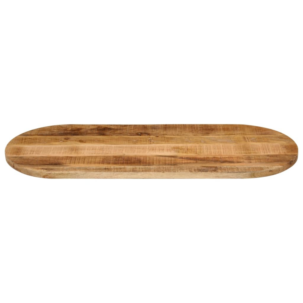 Table Top 110x40x3.8 cm Oval Solid Wood Rough Mango