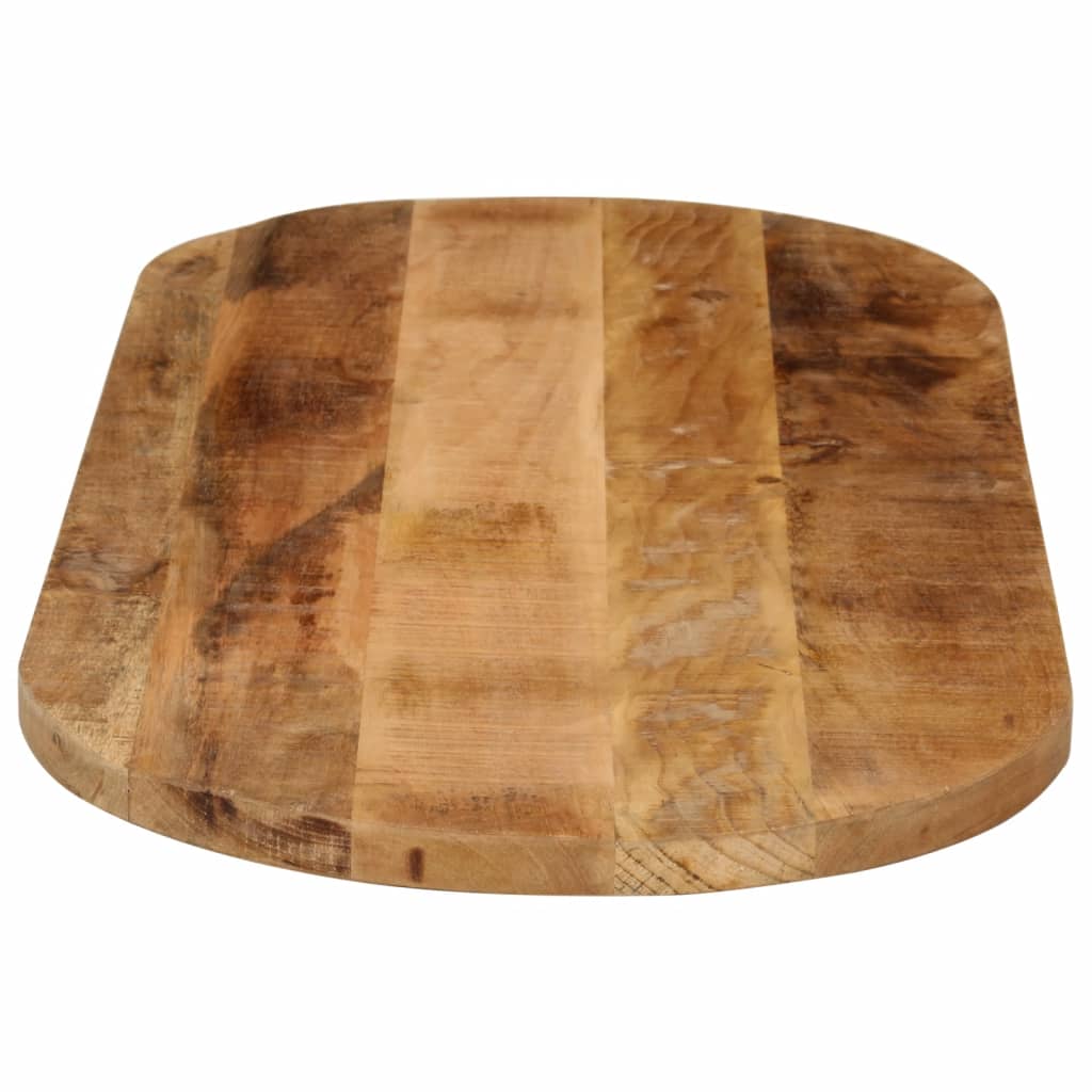 Table Top 110x40x3.8 cm Oval Solid Wood Rough Mango
