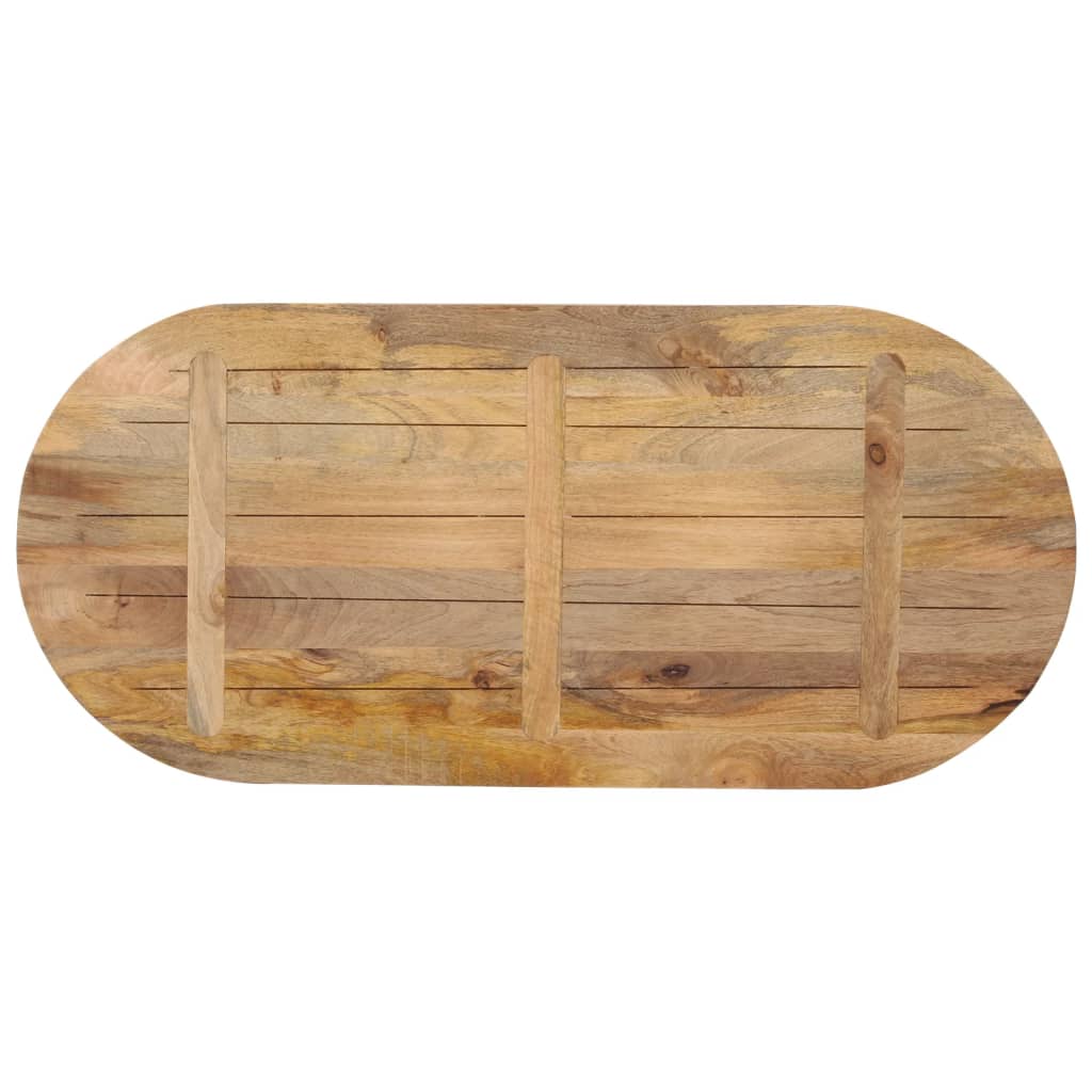 Table Top 110x40x2.5 cm Oval Solid Wood Mango