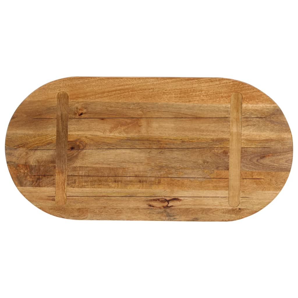 Table Top 80x40x3.8 cm Oval Solid Wood Mango