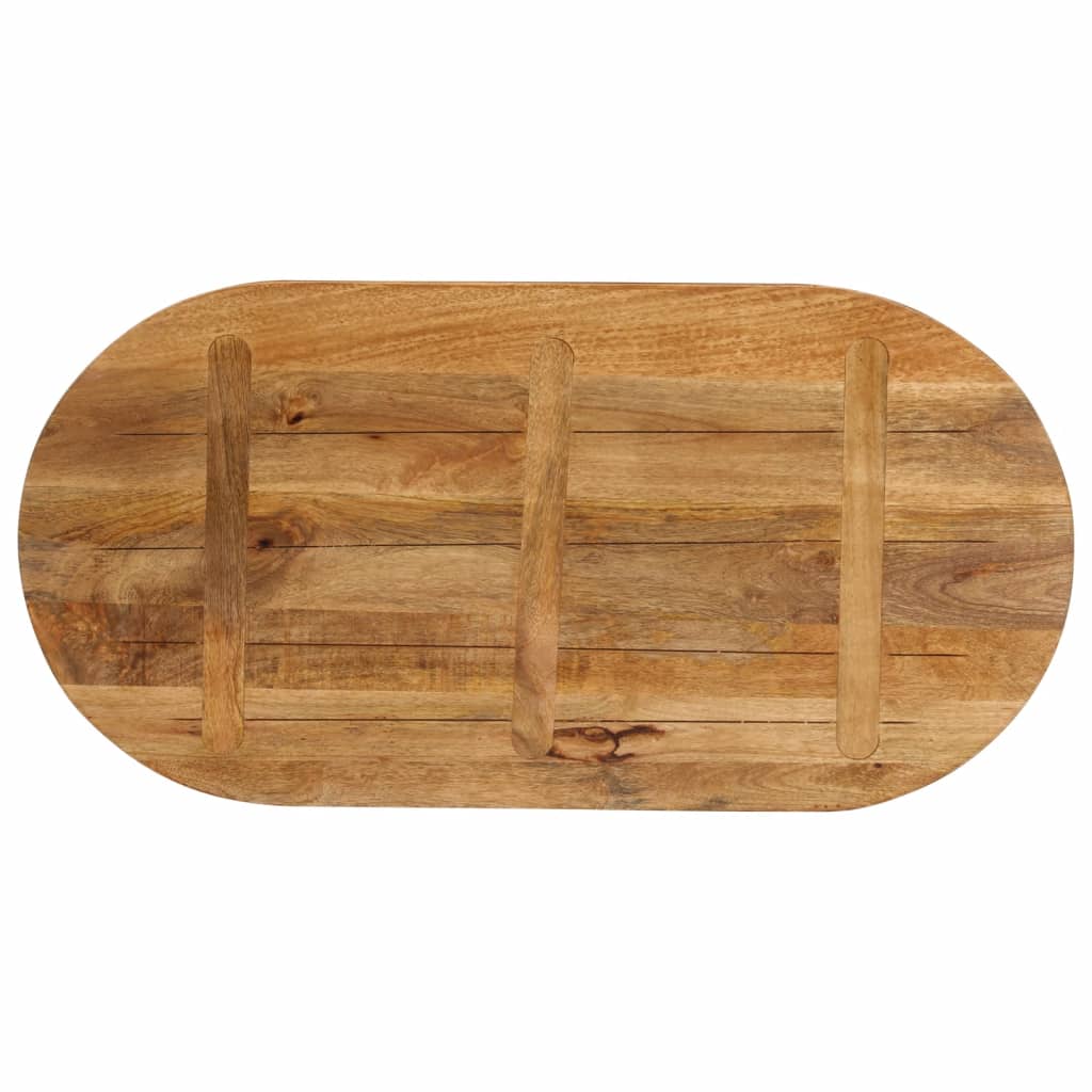 Table Top 90x40x3.8 cm Oval Solid Wood Mango