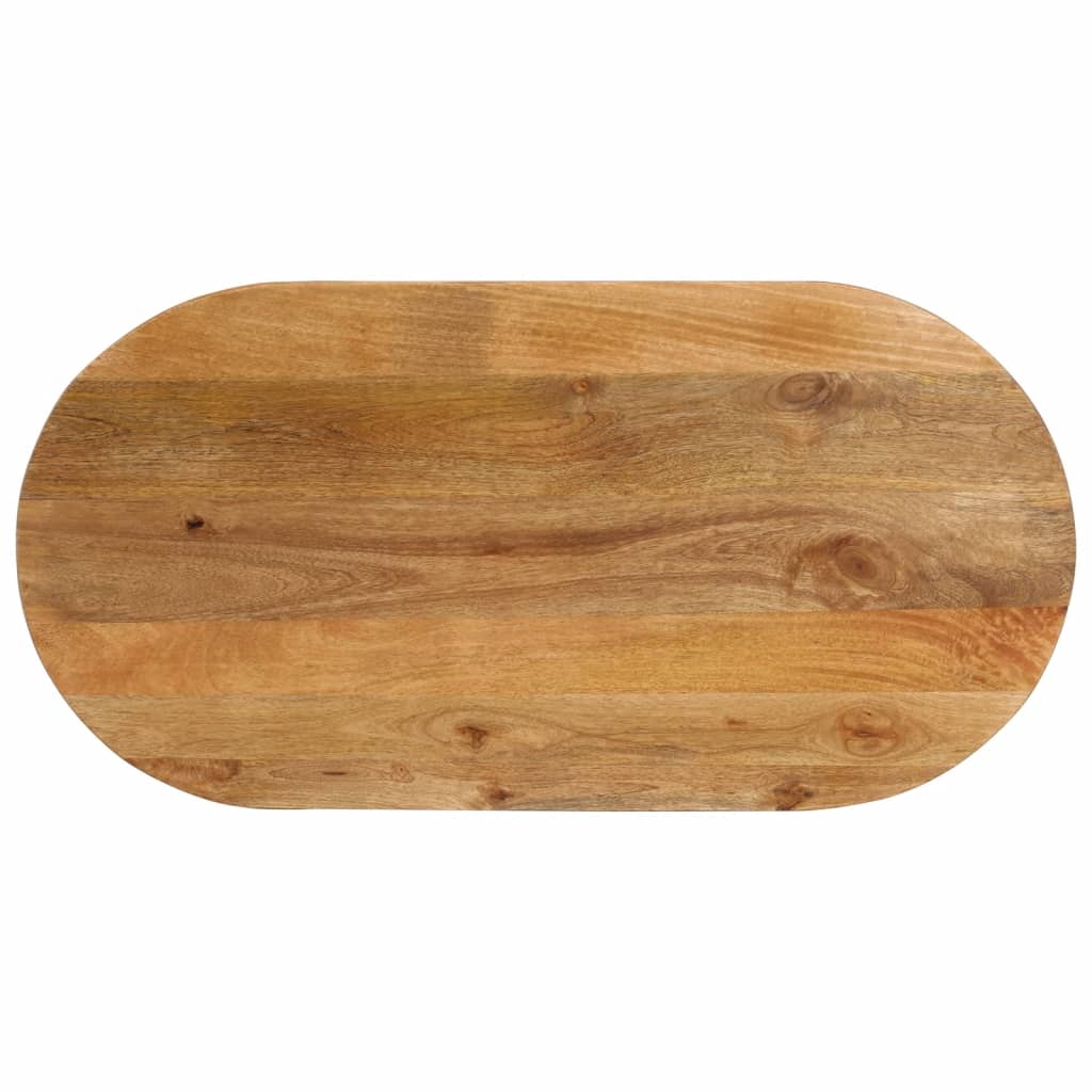 Table Top 100x40x3.8 cm Oval Solid Wood Mango