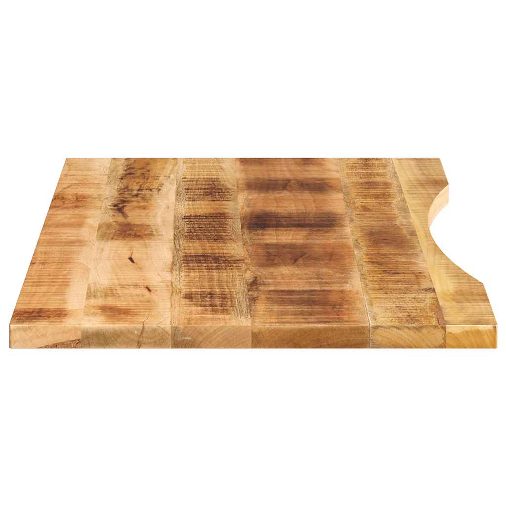 Desk Top with Curve 110x50x2.5 cm Solid Wood Rough Mango