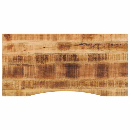 Desk Top with Curve 120x50x2,5 cm Solid Wood Rough Mango