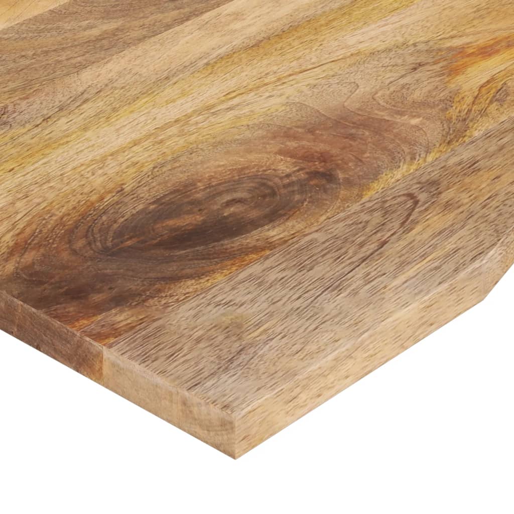 Desk Top with Curve 120x50x2.5 cm Solid Wood Rough Mango