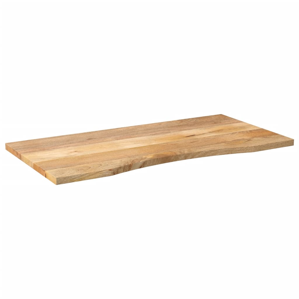 Desk Top with Curve 140x60x2.5 cm Solid Wood Rough Mango