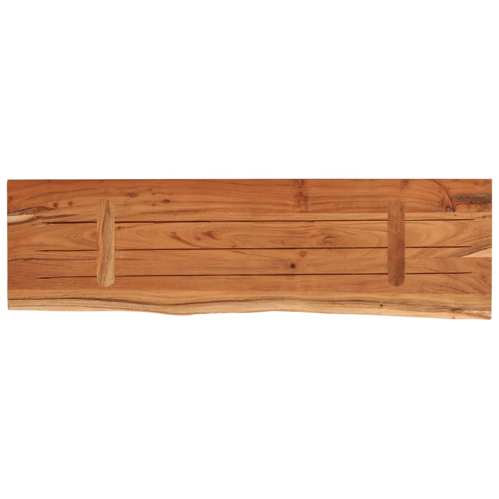 Wall Shelf 70x20x2.5 cm Rectangular Solid Wood Acacia Live Edge