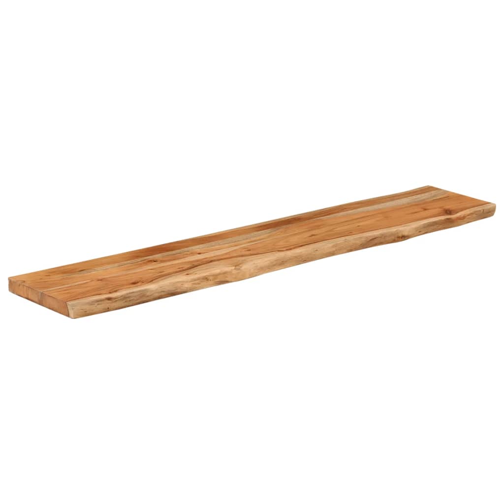 Wall Shelf 110x20x2.5 cm Rectangular Solid Wood Acacia Live Edge