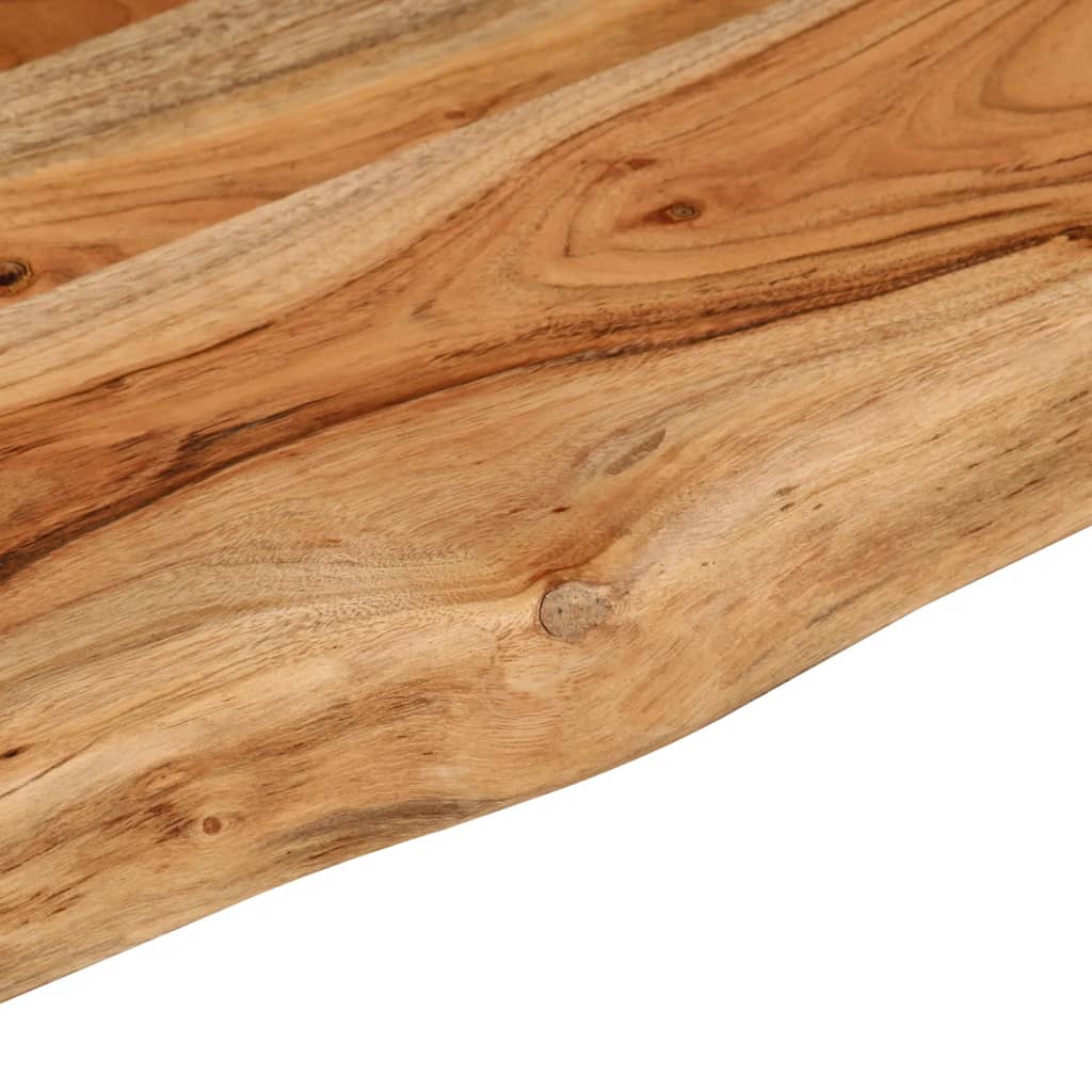 Wall Shelf 110x20x2.5 cm Rectangular Solid Wood Acacia Live Edge