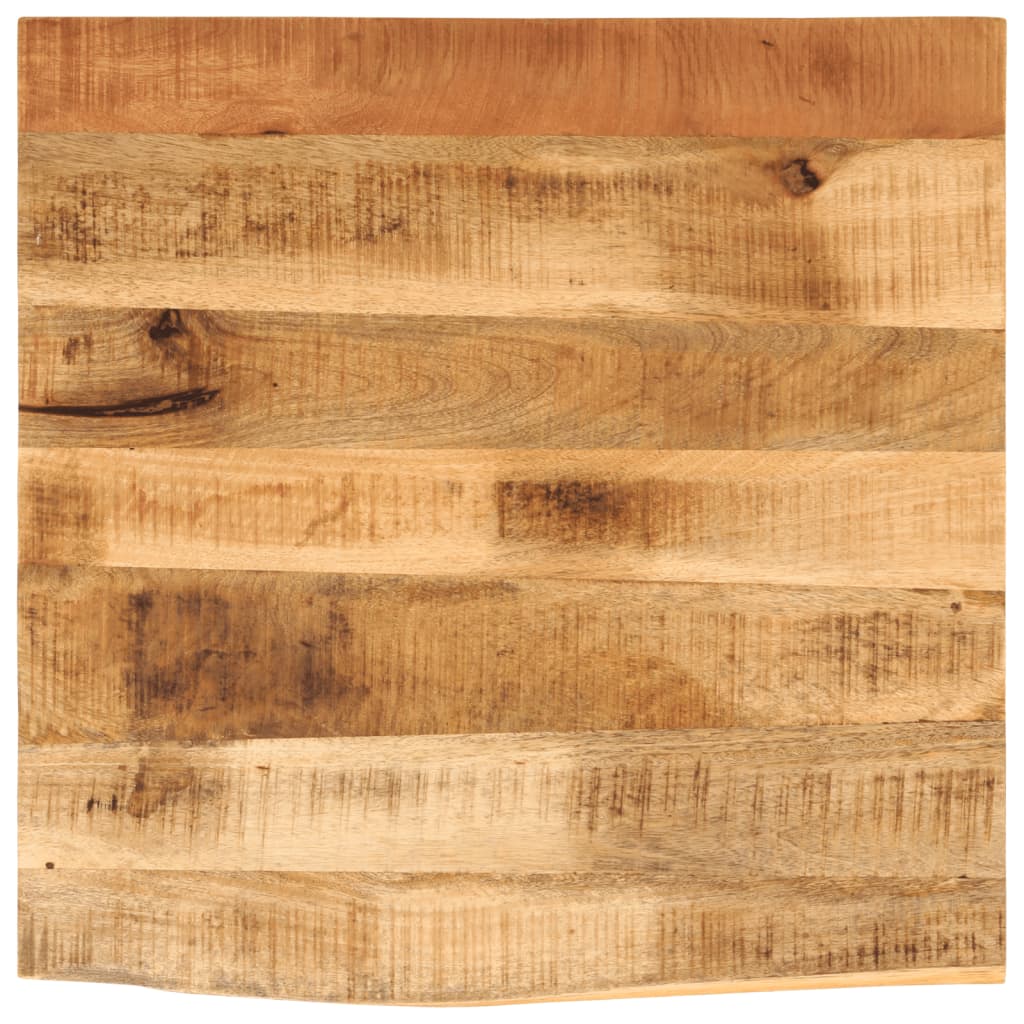 Table Top 60x60x2.5 cm Live Edge Solid Wood Rough Mango