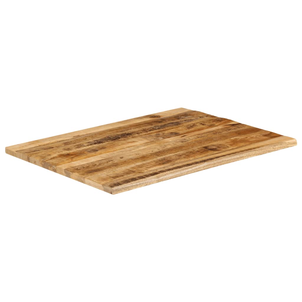 Table Top 90x80x3.8 cm Live Edge Solid Wood Rough Mango