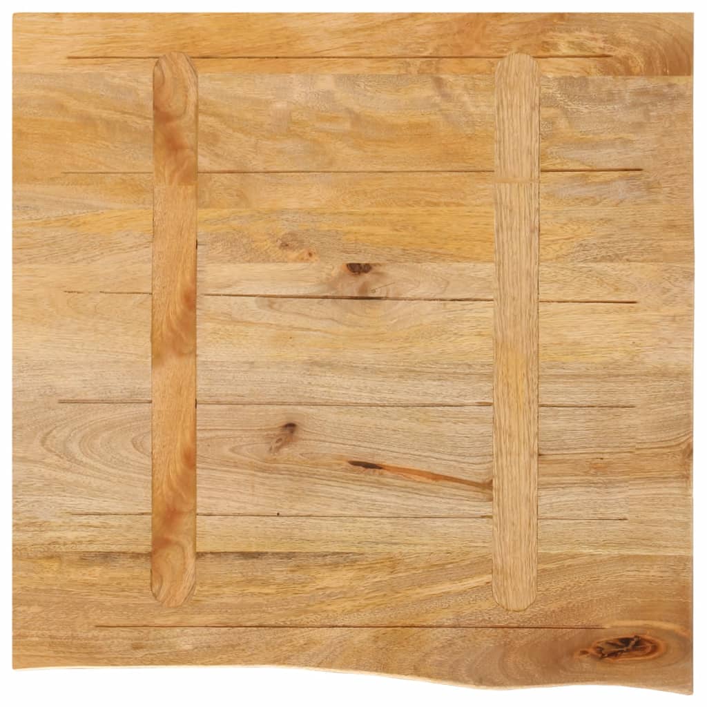 Table Top Live Edge 40x40x3.8 cm Solid Wood Mango