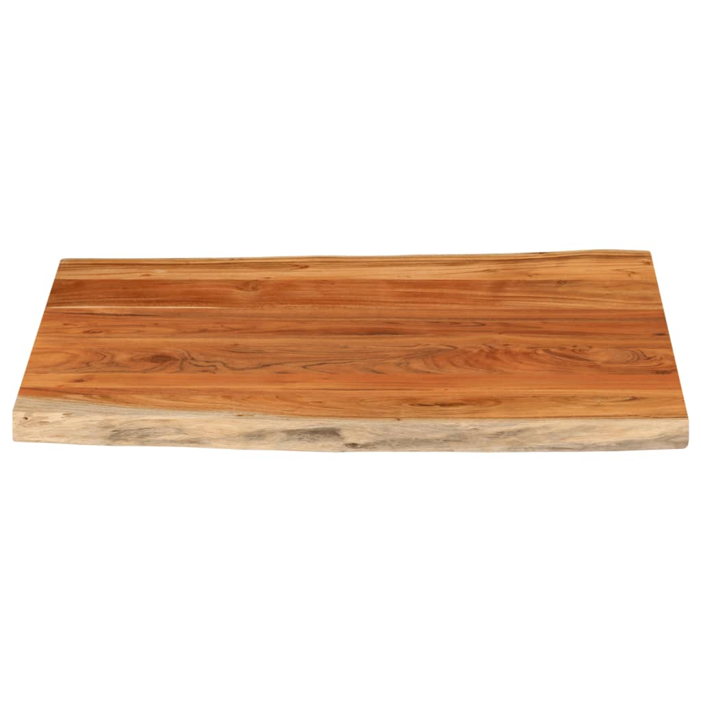 Table Top 100x80x2.5 cm Rectangular Solid Wood Acacia Live Edge
