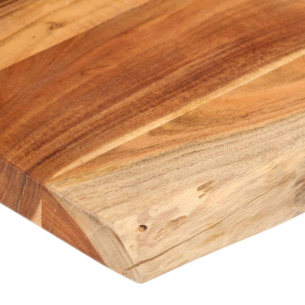 Table Top 100x80x2.5 cm Rectangular Solid Wood Acacia Live Edge