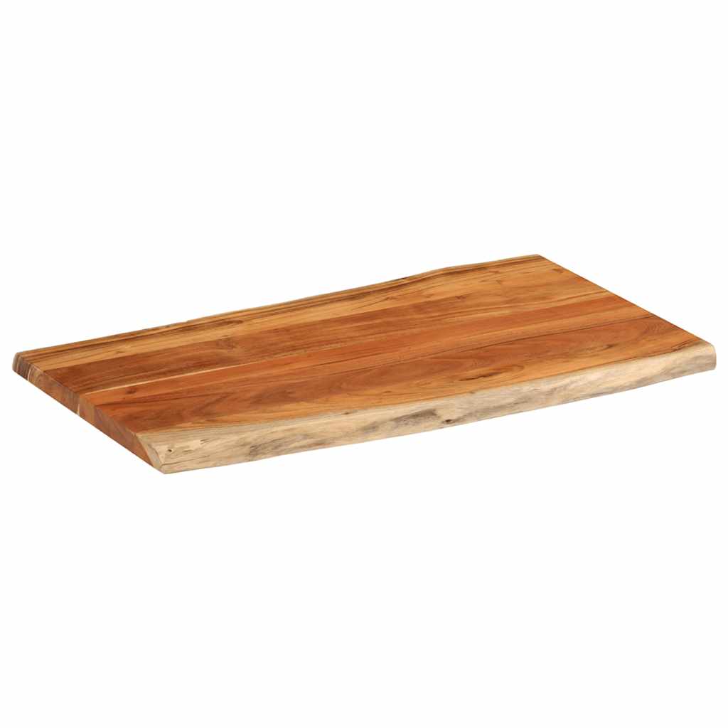 Table Top 100x60x3.8 cm Rectangular Solid Wood Acacia Live Edge
