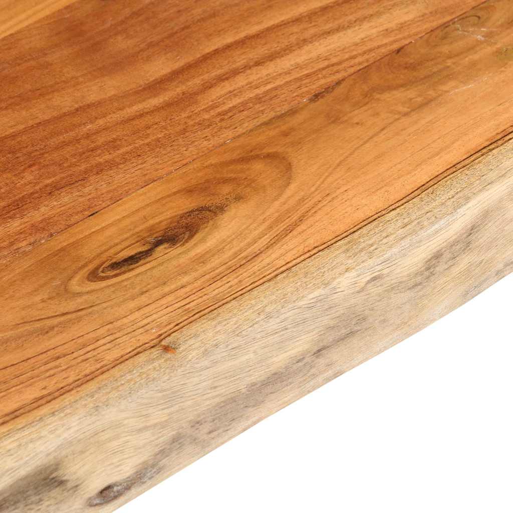 Table Top 100x60x3.8 cm Rectangular Solid Wood Acacia Live Edge