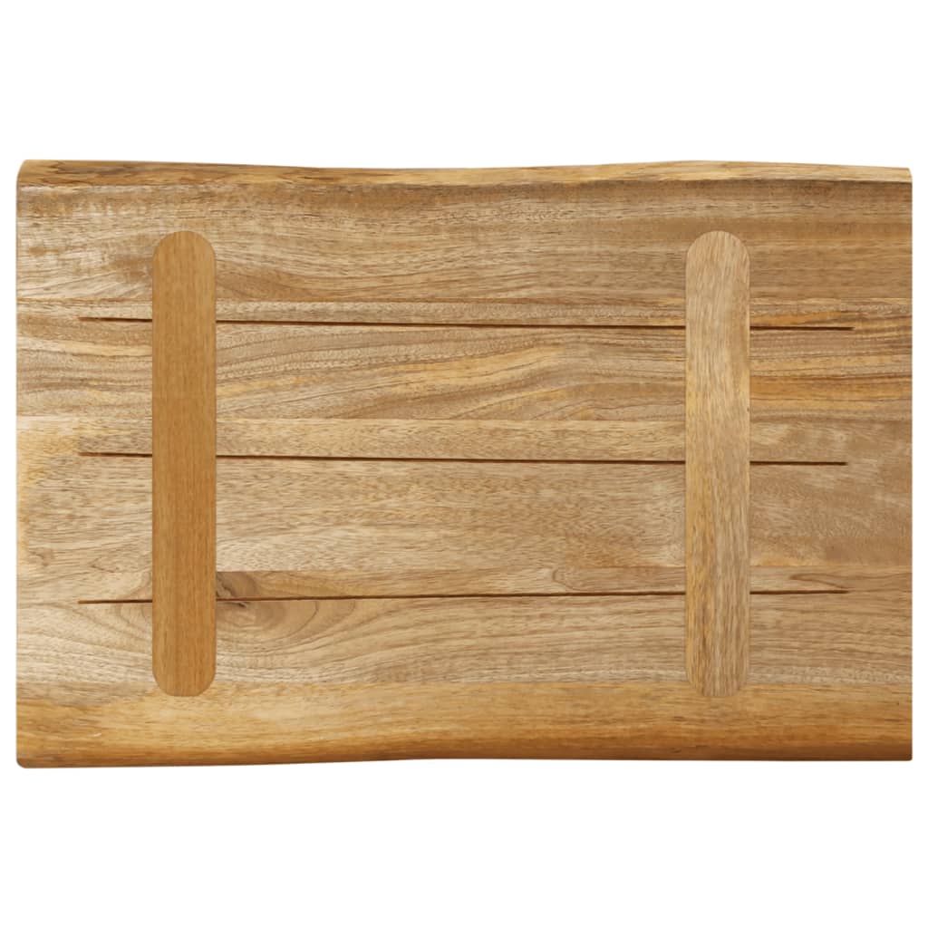 Table Top Live Edge 50x40x2.5 cm Solid Wood Rough Mango