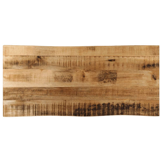 Table Top Live Edge 80x40x2,5 cm Solid Wood Rough Mango