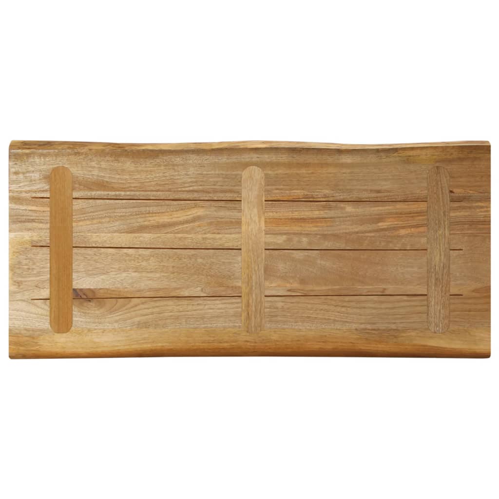 Table Top Live Edge 90x40x2.5 cm Solid Wood Rough Mango