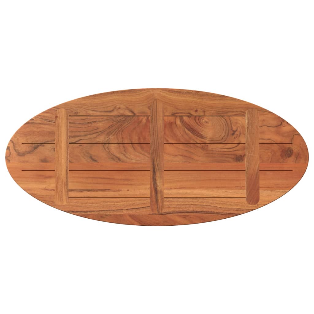 Table Top 100x50x2.5 cm Oval Solid Wood Acacia