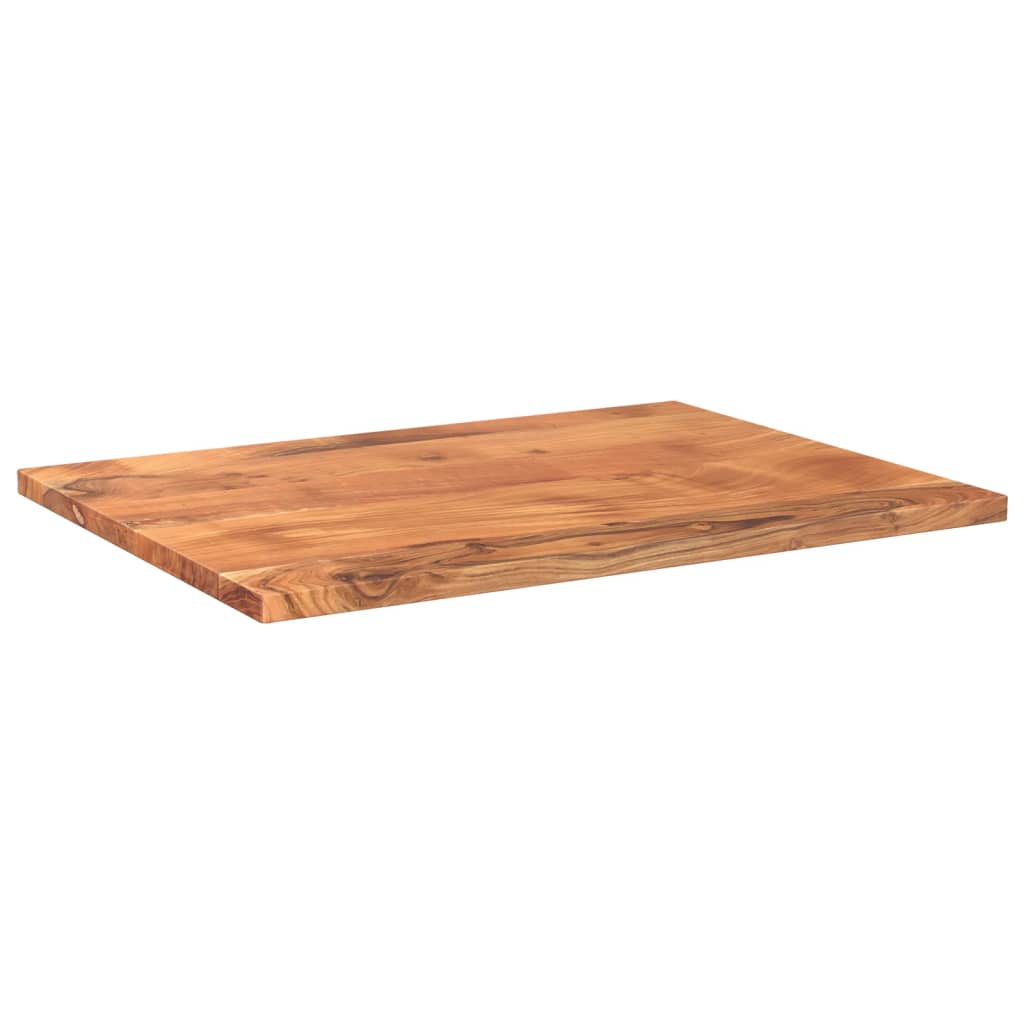 Table Top 80x50x2.5 cm Rectangular Solid Wood Acacia
