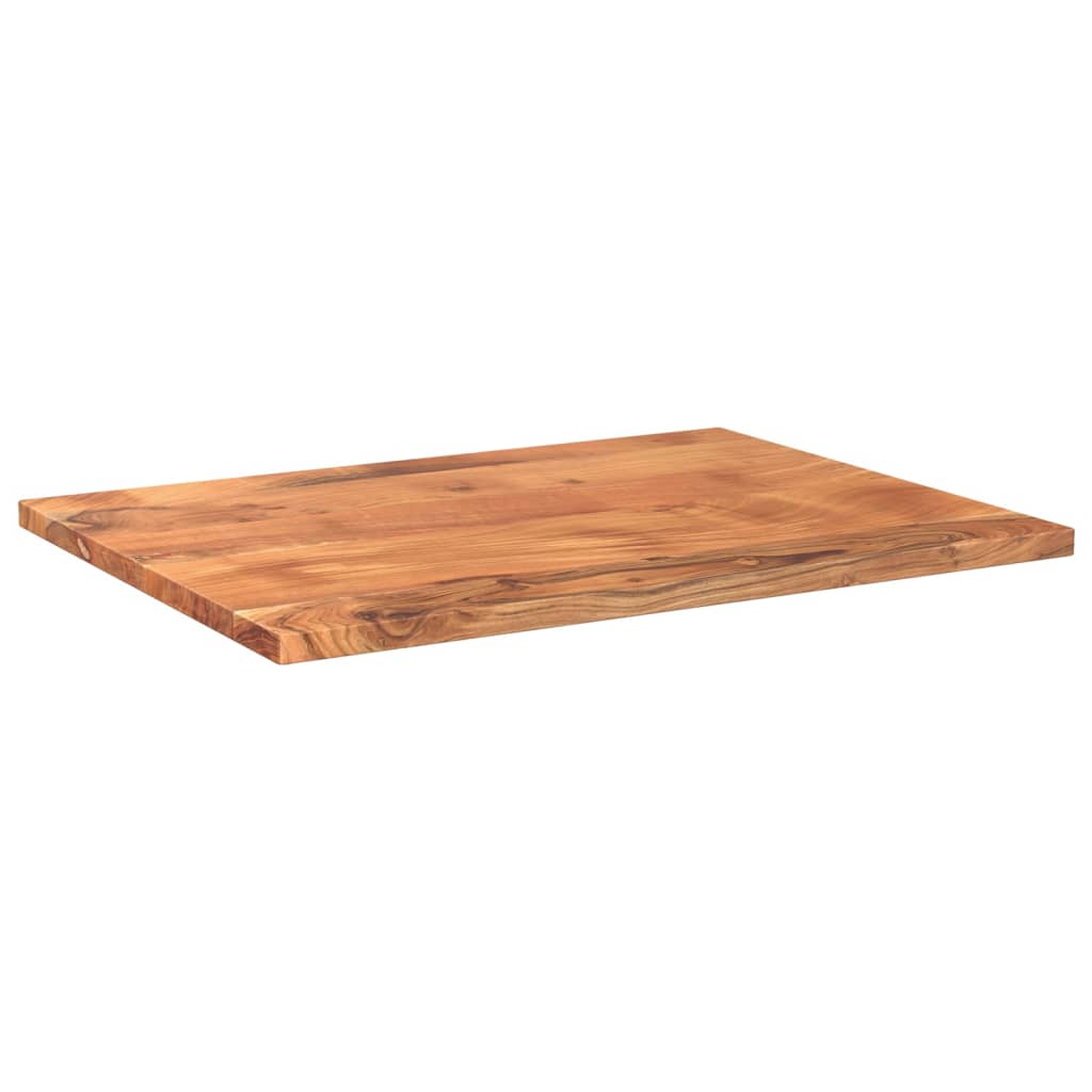Table Top 90x70x3.8 cm Rectangular Solid Wood Acacia