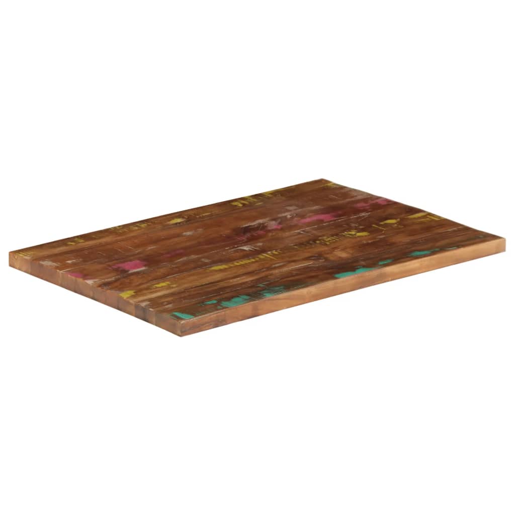 Table Top 80x70x1.5 cm Rectangular Solid Wood Reclaimed