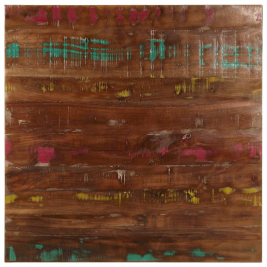 Table Top 80x80x1,5 cm Square Solid Wood Reclaimed